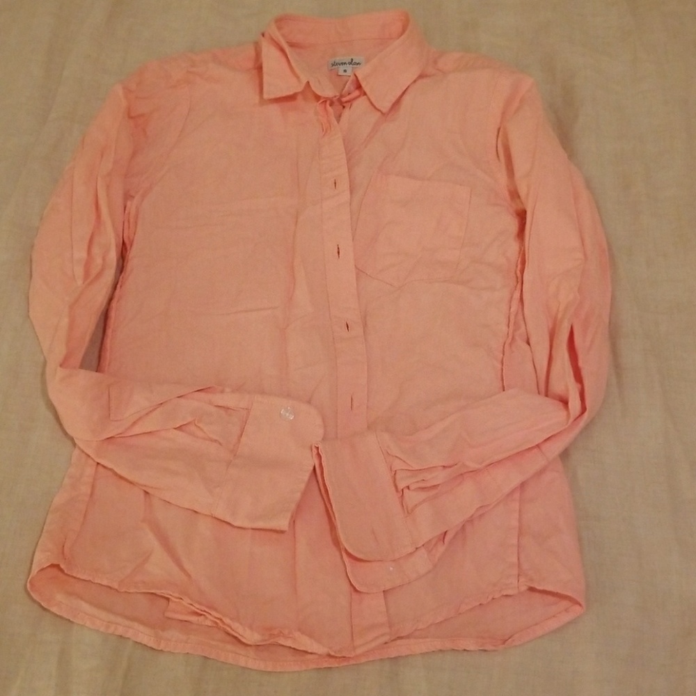 Steven Alan Pink Button Up Sz S